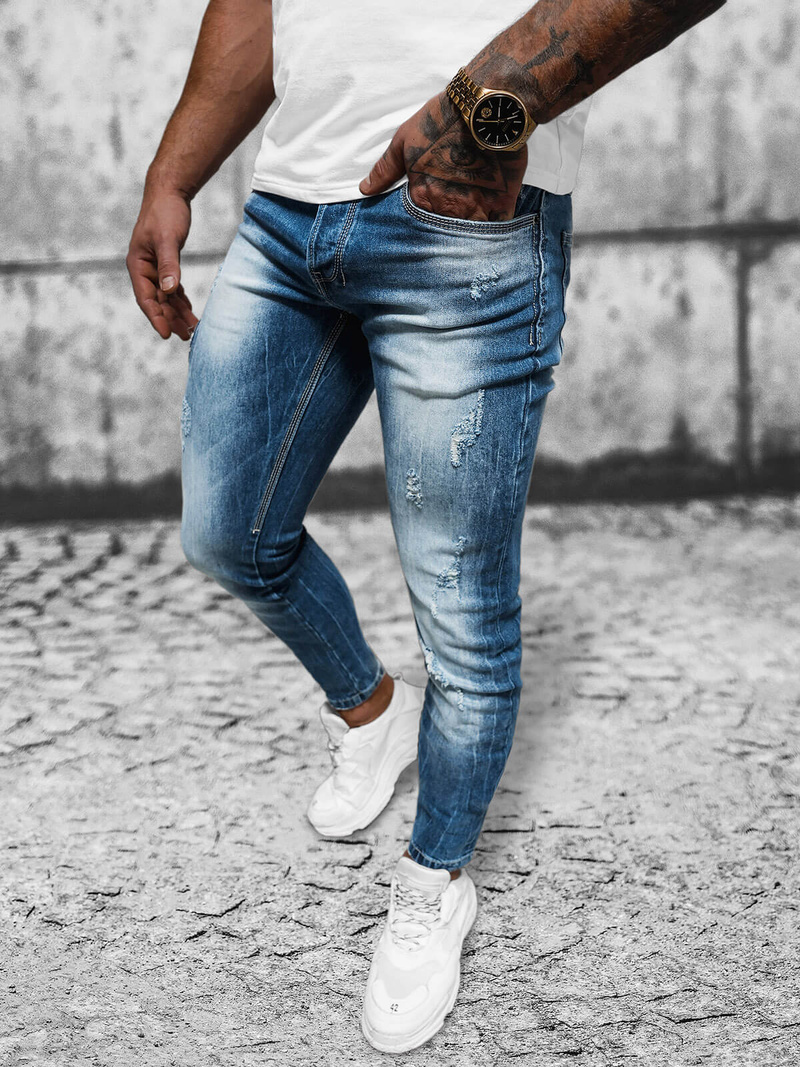 Férfi farmer nadrág kék OZONEE NB/MP0008B