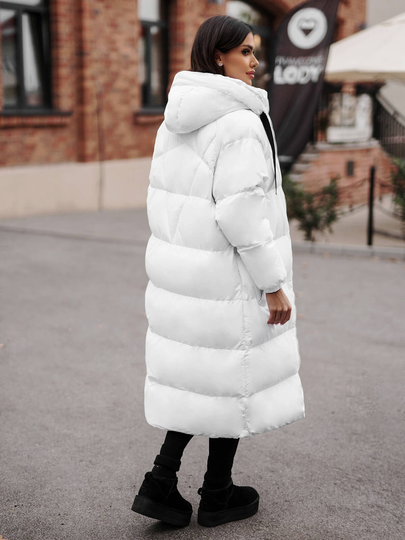 Női téli kabát fehér OZONEE JS/5M3163/281Z