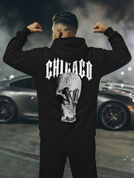 Férfi kapucnis felső fekete OZONEE JS/21B1903/3