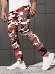 Férfi nadrág jogger bordó-bézs OZONEE A/1003