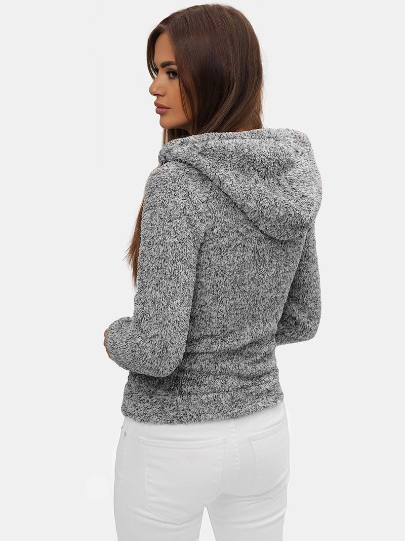 Női kapucnis pulóver Fekete OZONEE JS/HH010/1Z