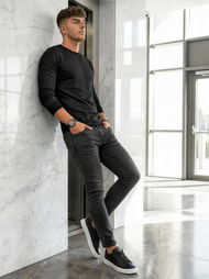 Férfi farmer nadrág fekete OZONEE O/JK2918Z