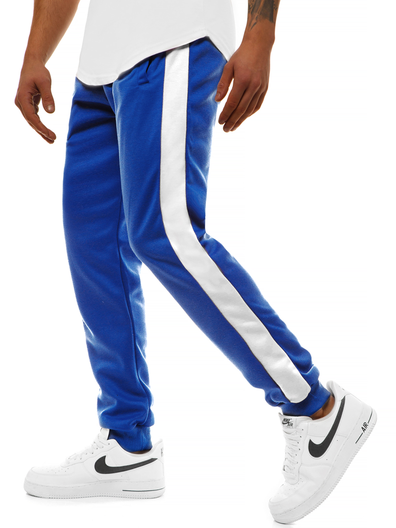 Férfi melegítő nadrág kék fehér OZONEE JS/JZ11005