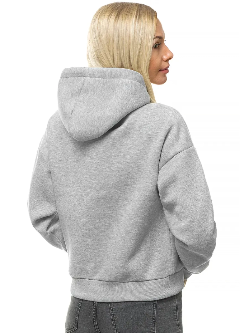 Női kapucnis pulóver Szürke OZONEE O/12102