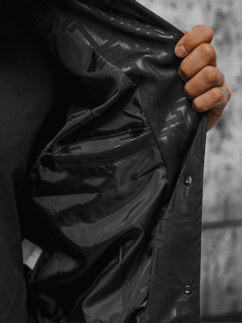 Férfi átmeneti bomber dzseki fekete OZONEE O/3A172