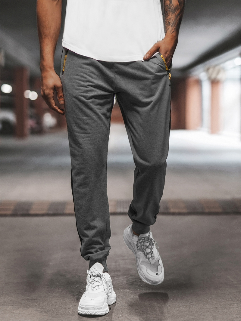 Férfi melegítő nadrág grafit OZONEE JS/68K10339Z