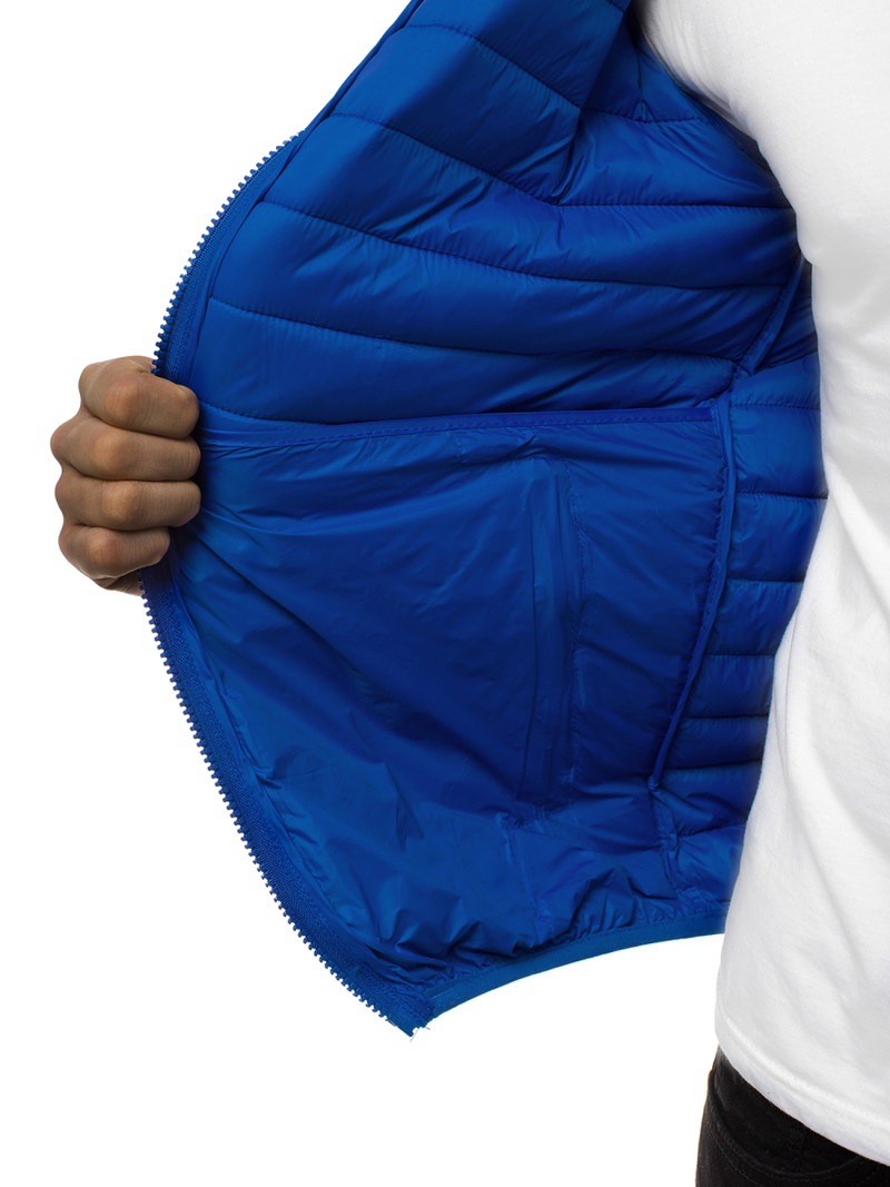 Férfi átmeneti kabát kék OZONEE JS/LY35