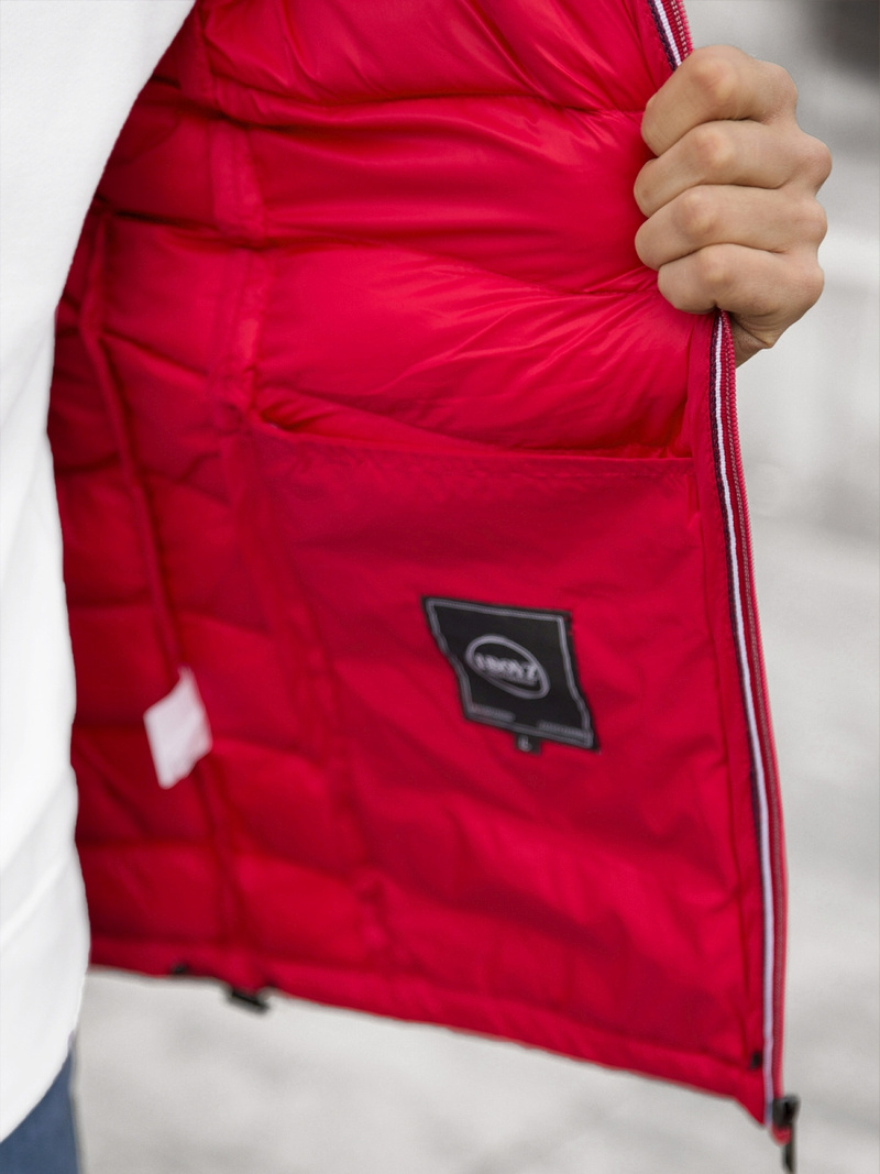 Férfi átmeneti kabát piros OZONEE JB/JP1100Z