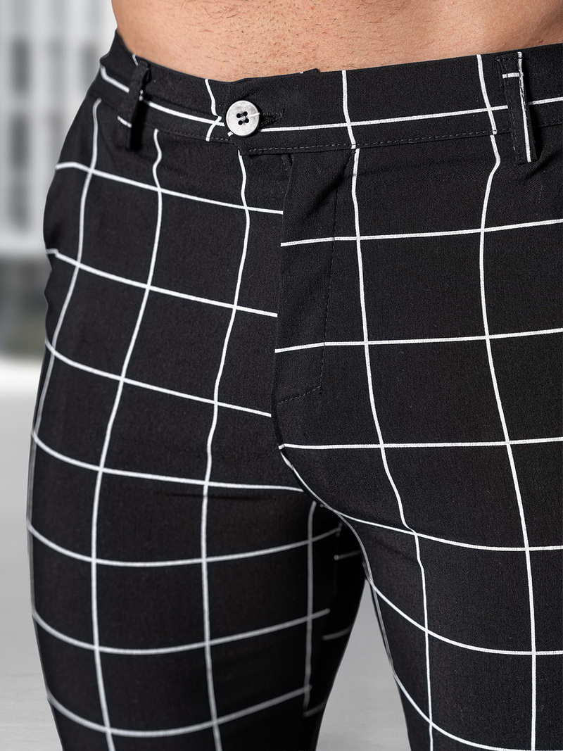 Férfi Chino Nadrág Fekete OZONEE O/P4009Z