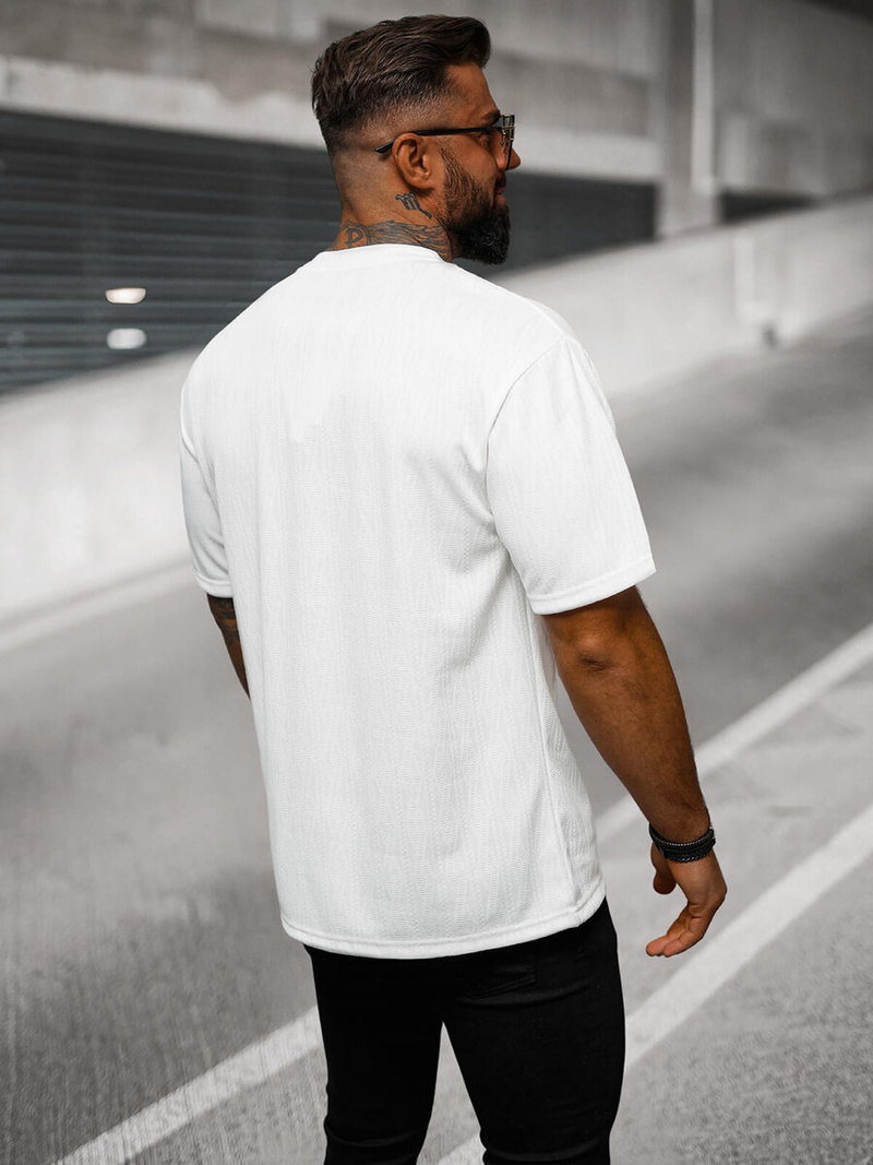 Férfi Póló Fehér OZONEE O/3C333