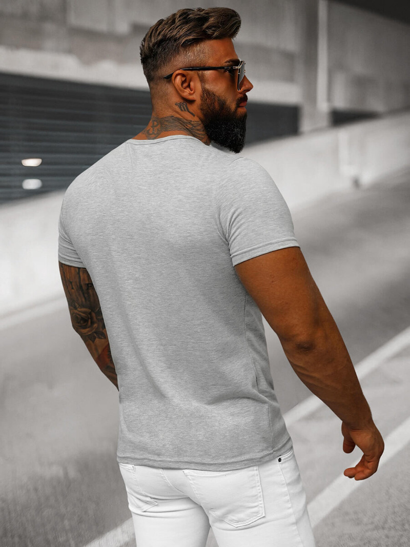 Férfi Póló Szürkés OZONEE JS/712007Z