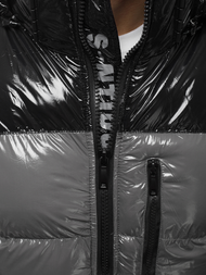 Férfi steppelt téli kabát szürke OZONEE N/6462