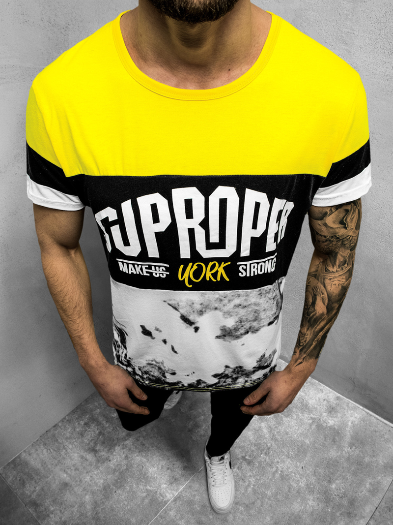 Férfi póló Sárga OZONEE JS/KS1974Z