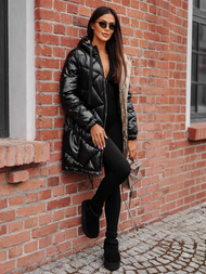 Női téli kabát fekete OZONEE JS/5M3189/392Z