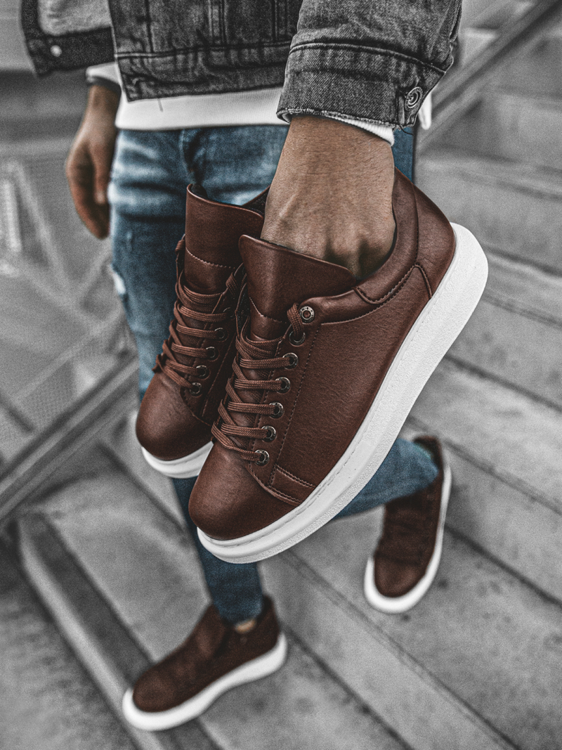 magas sneakersek barna-fehér OZONEE CH/257