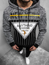 Férfi blúz grafit Szürke OZONEE JS/KS1907Z