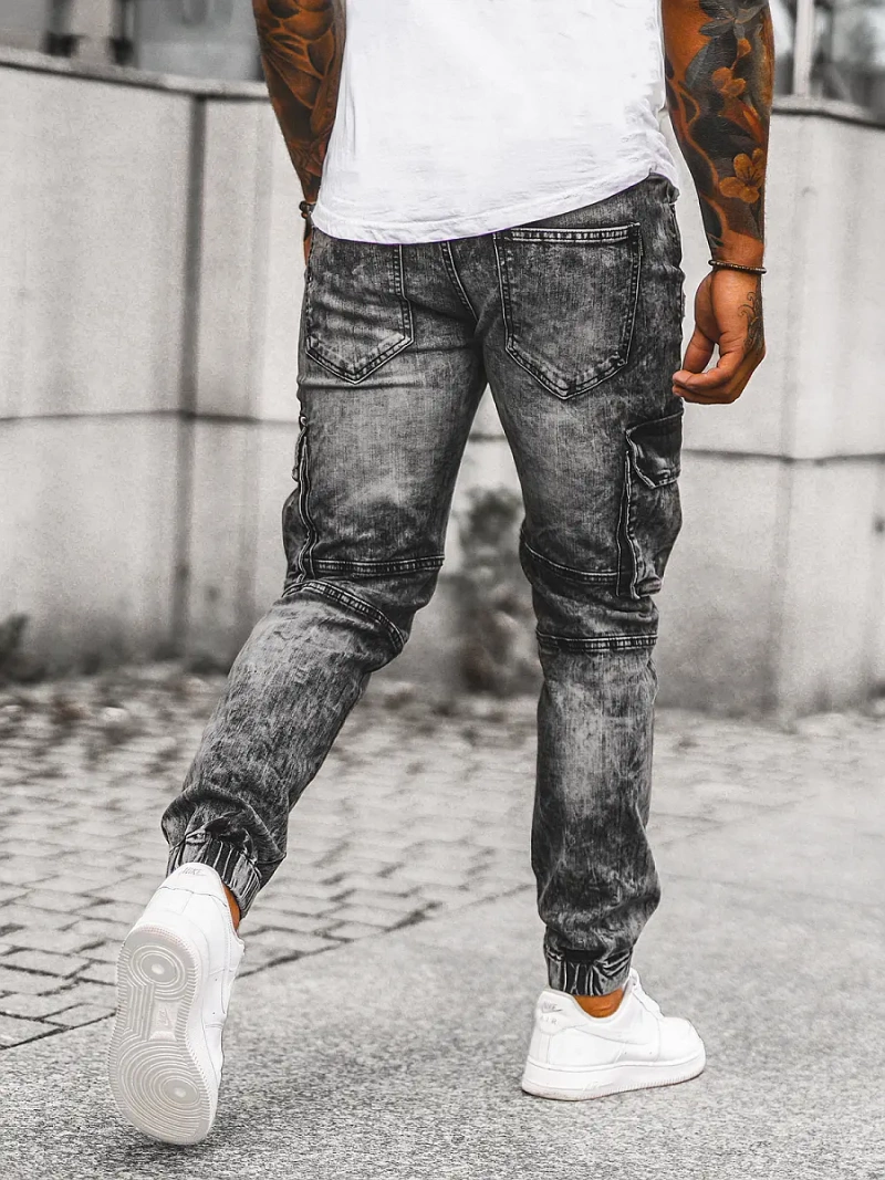 Férfi Nadrág Jogger Fekete OZONEE NB/MP0112N