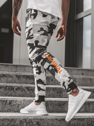 Férfi nadrág jogger Fekete-fehér OZONEE G/11119