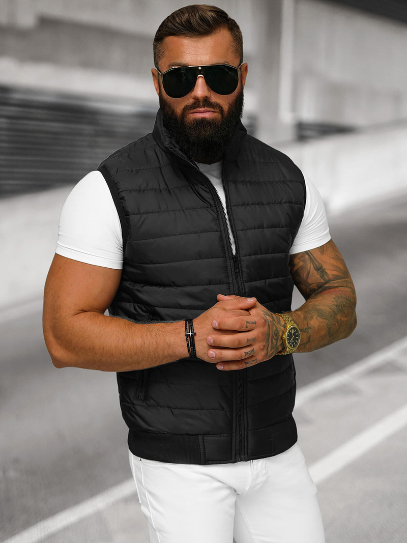 Férfi Mellény Fekete OZONEE JS/MY77Z