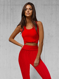 Kétrészes női tréning szett piros OZONEE JS/YW88037/5Z