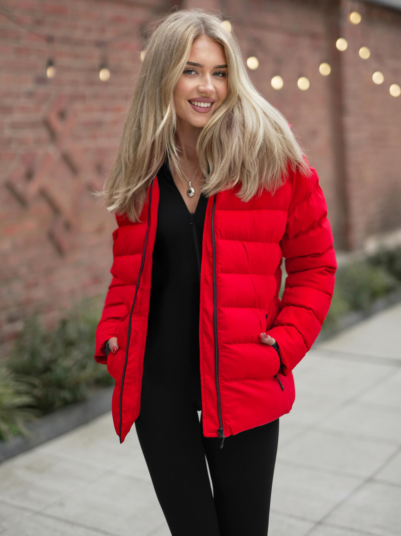 Női téli kabát Piros OZONEE JS/M769/270Z