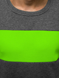 Férfi Melegítő felső Grafit-Zöld OZONEE JS/2021/31