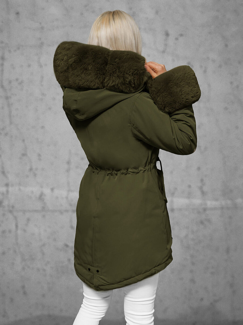 Női téli kabát zöld OZONEE JS/16M9062/136Z