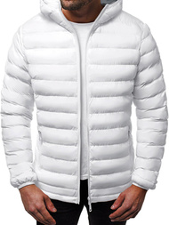 Férfi átmeneti kabát fehér OZONEE JS/SM72