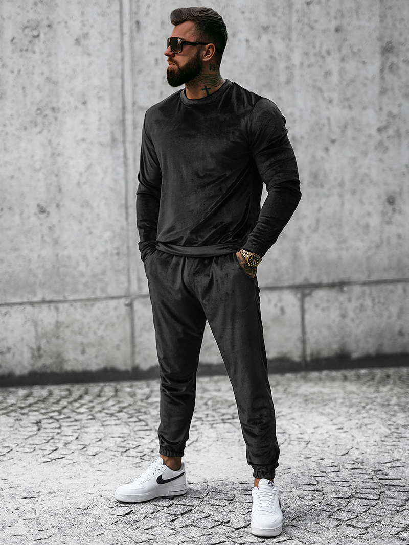 Férfi Melegítő Együttes Fekete OZONEE O/D7516