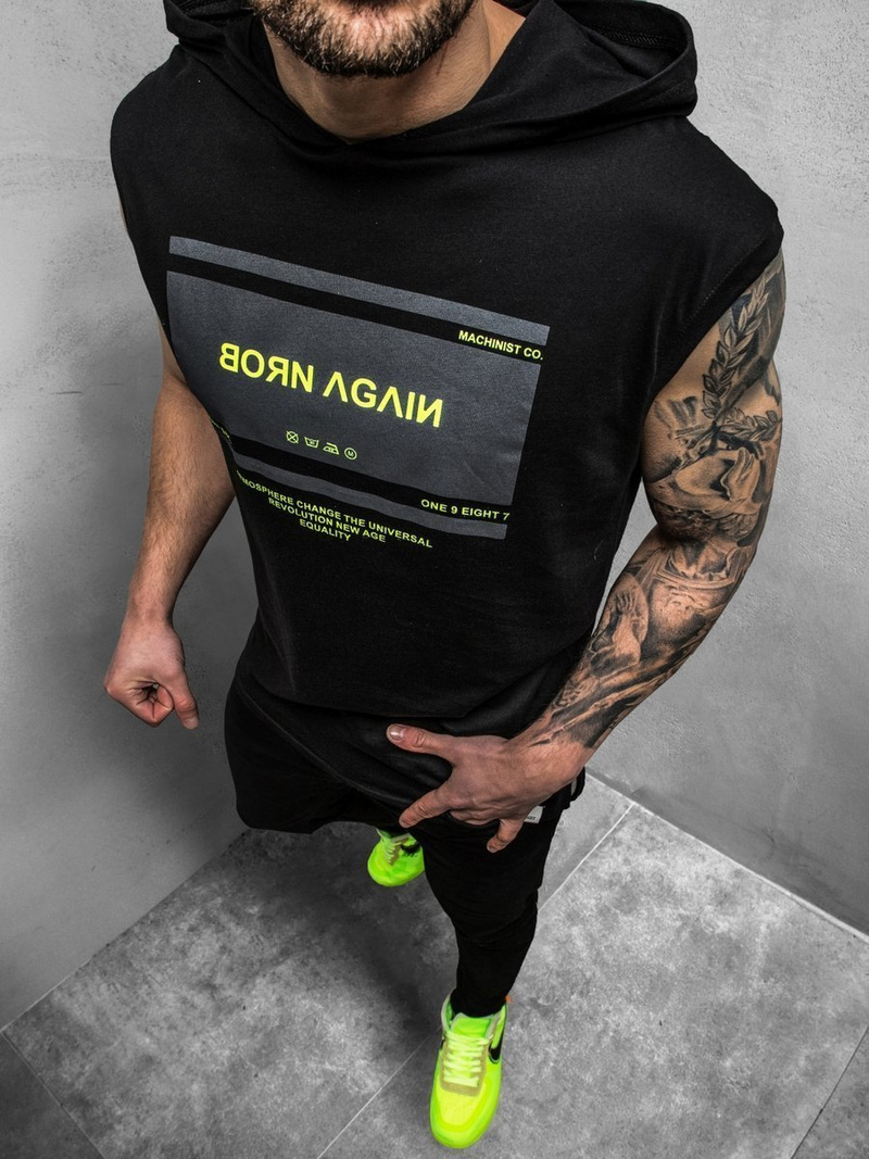 Férfi atléta fekete-sárga OZONEE MACH/M1152Z