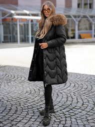 Női téli kabát fekete OZONEE O/5M3229/392