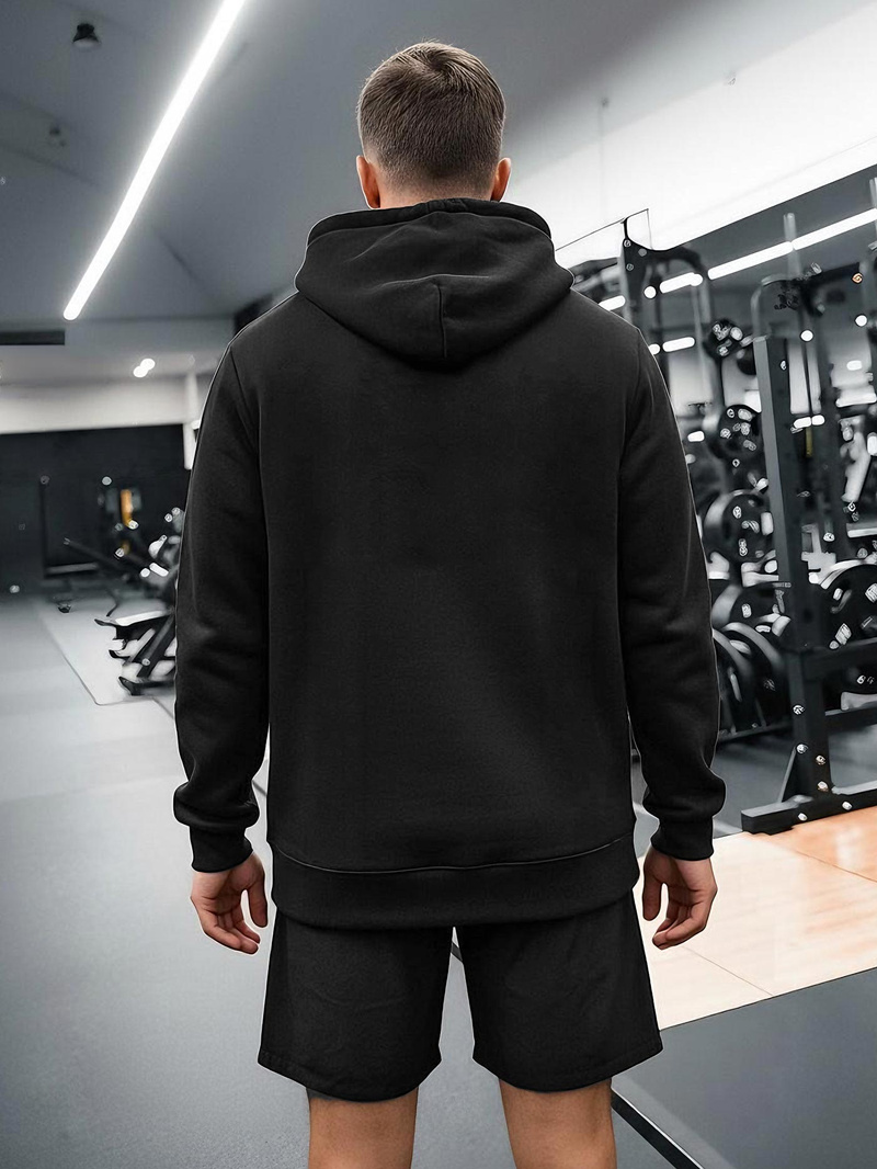 Férfi kapucnis felső fekete OZONEE JS/8B1736/3