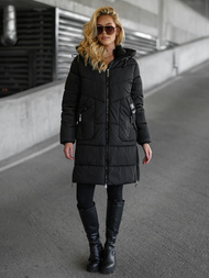 Női téli kabát fekete OZONEE JS/16M9302/392