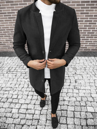 Férfi szövetkabát fekete OZONEE O/5628