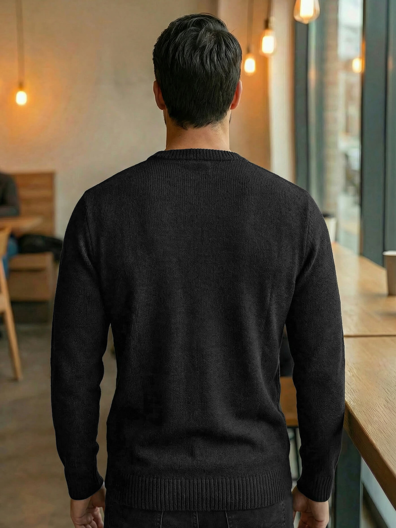 Férfi Pulóver Fekete OZONEE JS/59B3607/3