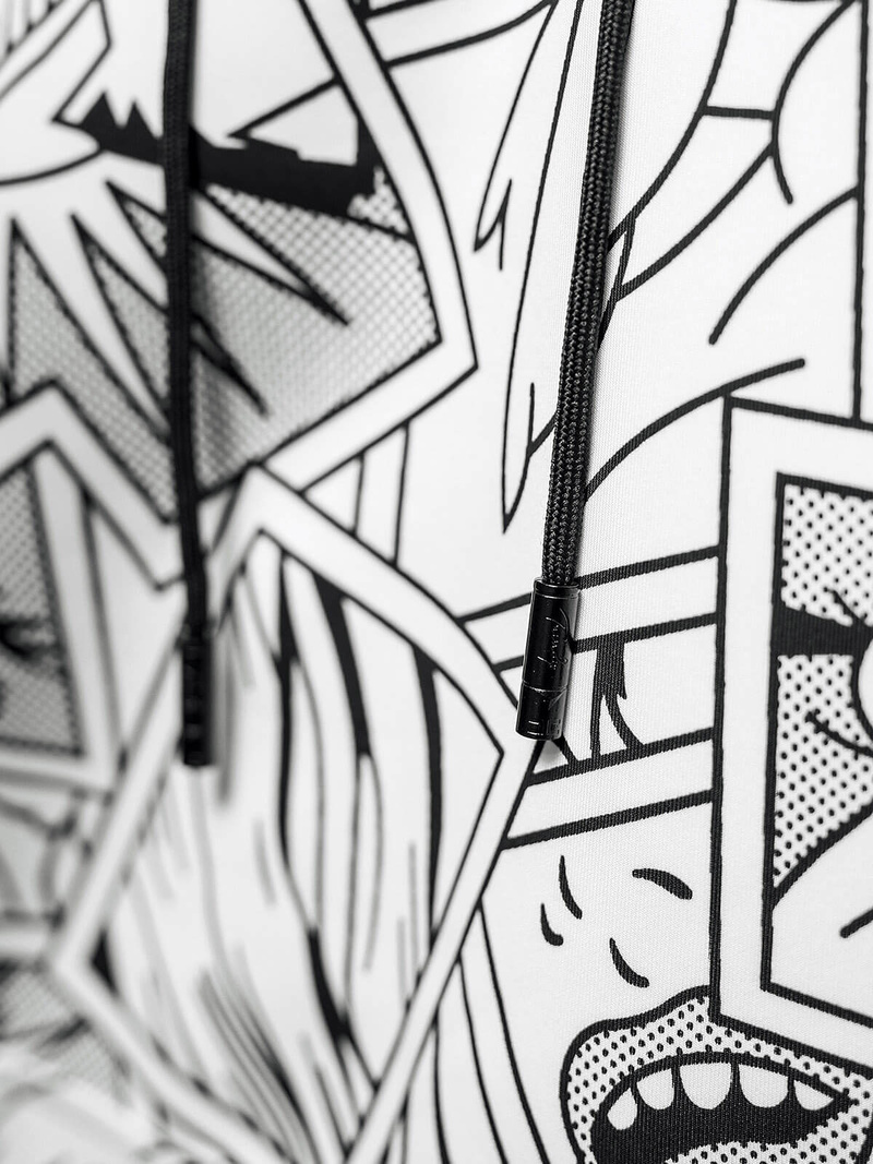 Férfi kapucnis pulóver fehér OZONEE JS/8B1256/1