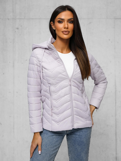 Női kabát világos lila OZONEE JS/16M9238/35