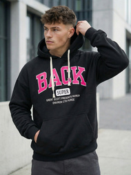 Férfi kapucnis felső fekete OZONEE O/TT30513Z