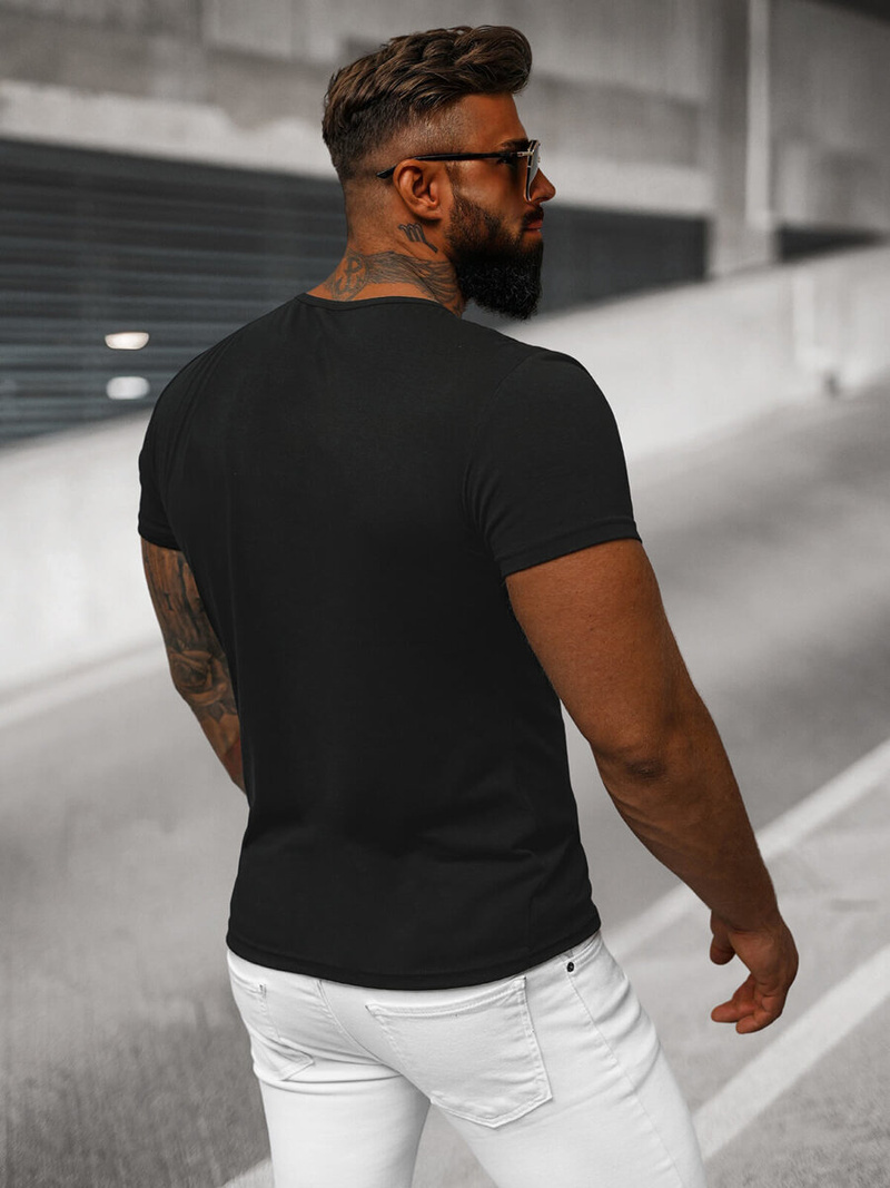 Férfi Póló Fekete OZONEE JS/712007Z