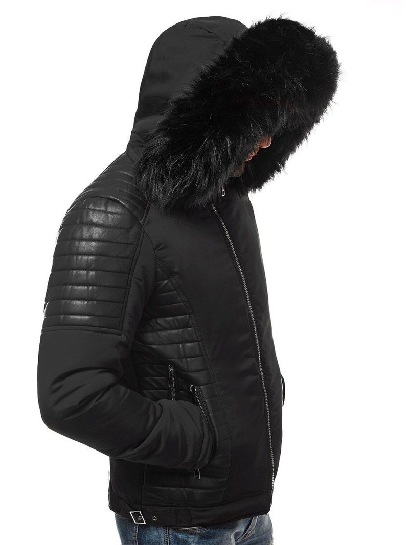 Férfi téli kabát fekete OZONEE O/88835