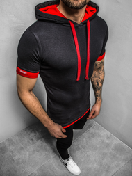 Férfi póló Fekete-piros OZONEE O/1273Z