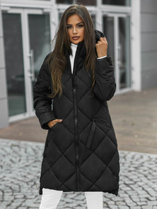 Női téli kabát fekete OZONEE JS/5M3168/392Z