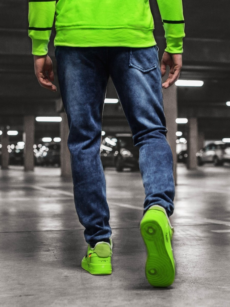 Férfi nadrág jogger Kék OZONEE JS/KK1061