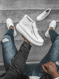 Férfi magasszárú sneakersek Fehér OZONEE CH/258