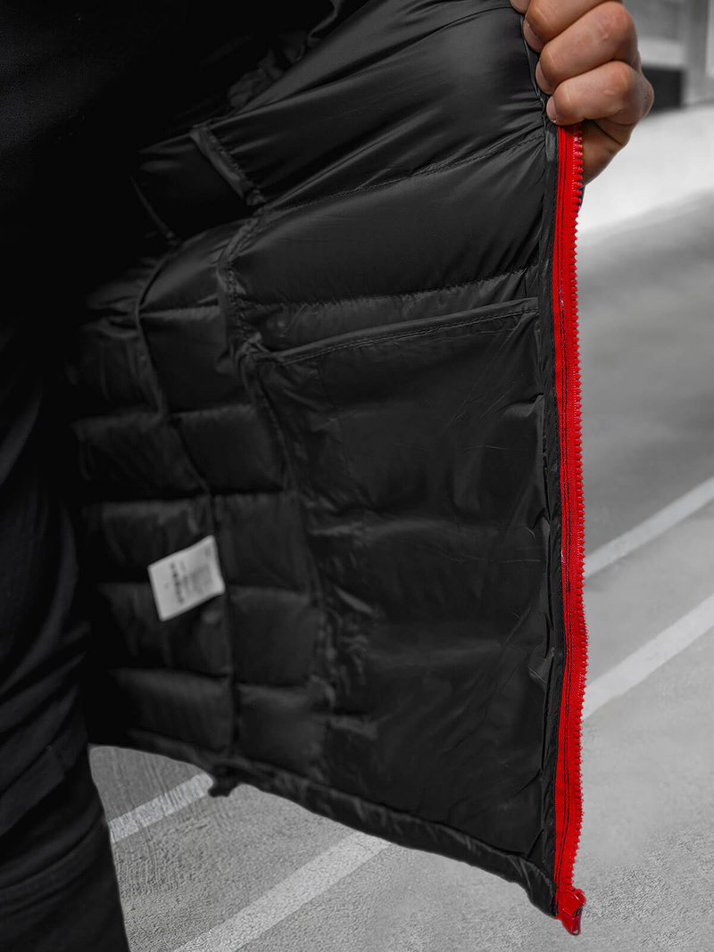 Férfi átmeneti kabát fekete/2 OZONEE JB/JP1111