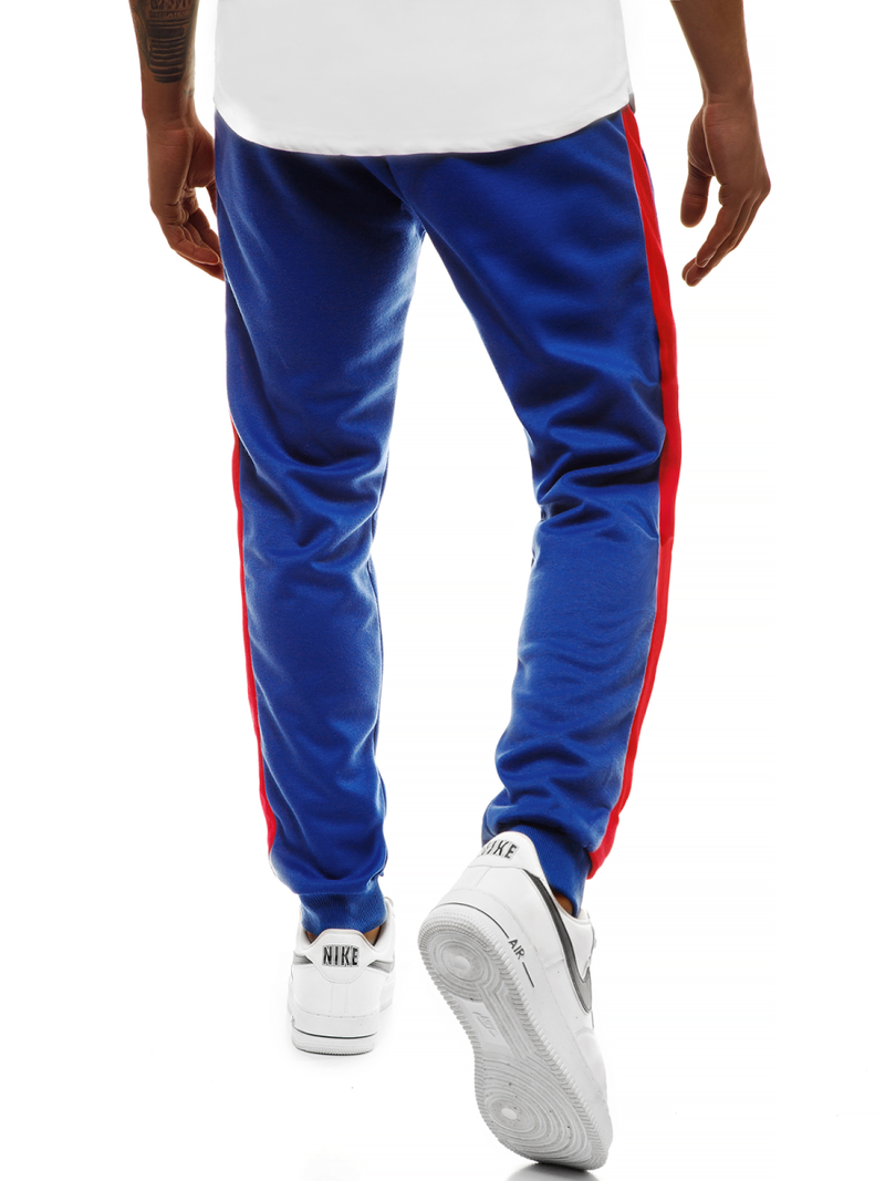 Férfi melegítő nadrág kék piros OZONEE JS/JZ11005