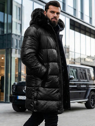 Férfi téli kabát fekete OZONEE O/M800Z