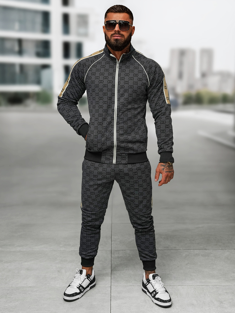 Férfi melegítő együttes fekete OZONEE O/FF5110AB