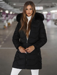 Női téli kabát fekete OZONEE JS/16M9121/392Z