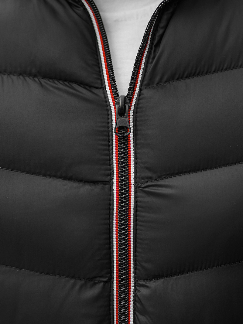 Férfi átmeneti kabát fekete OZONEE JS/SM71